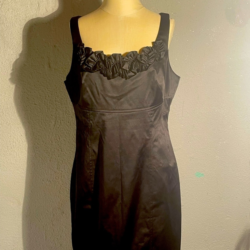 Black satin lined dress